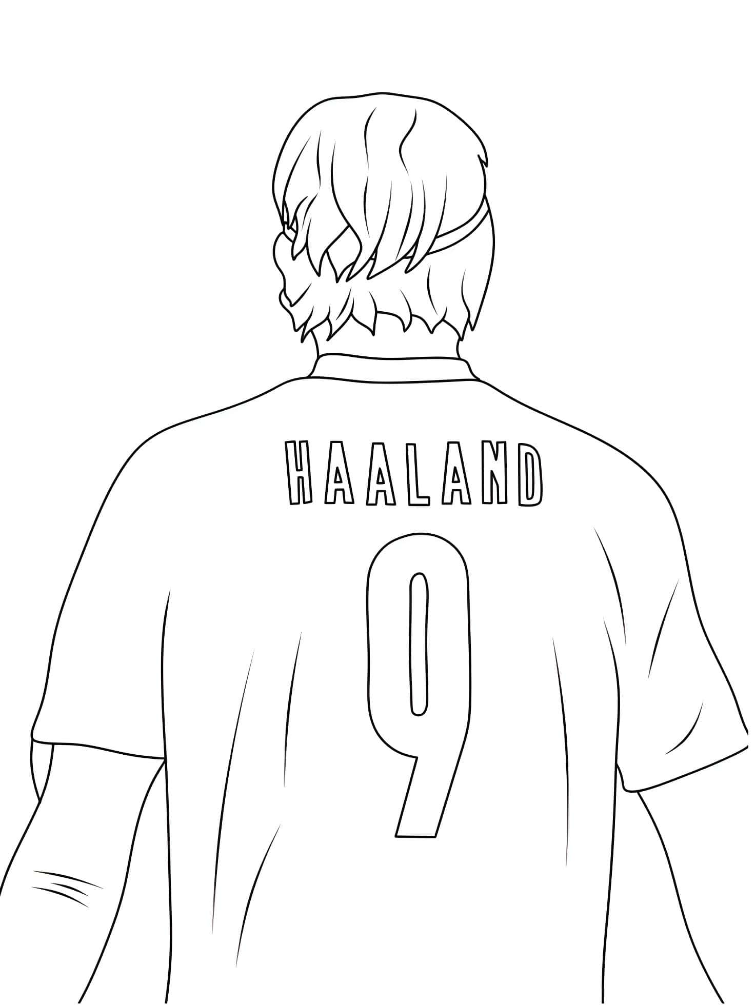 Dorsal 9 De Erling Haaland Para Colorear