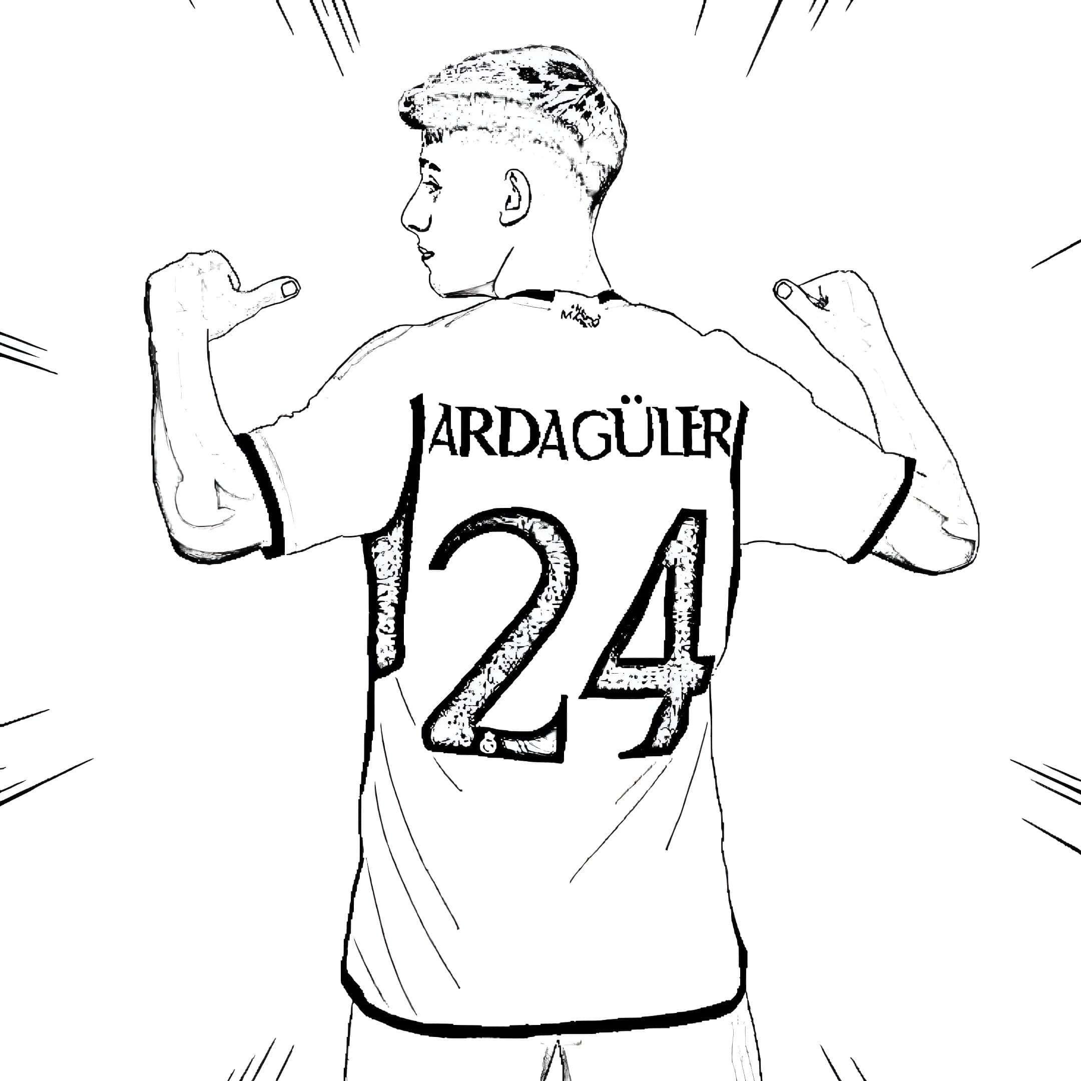 Dorsal De Arda Güler 24 Para Imprimir