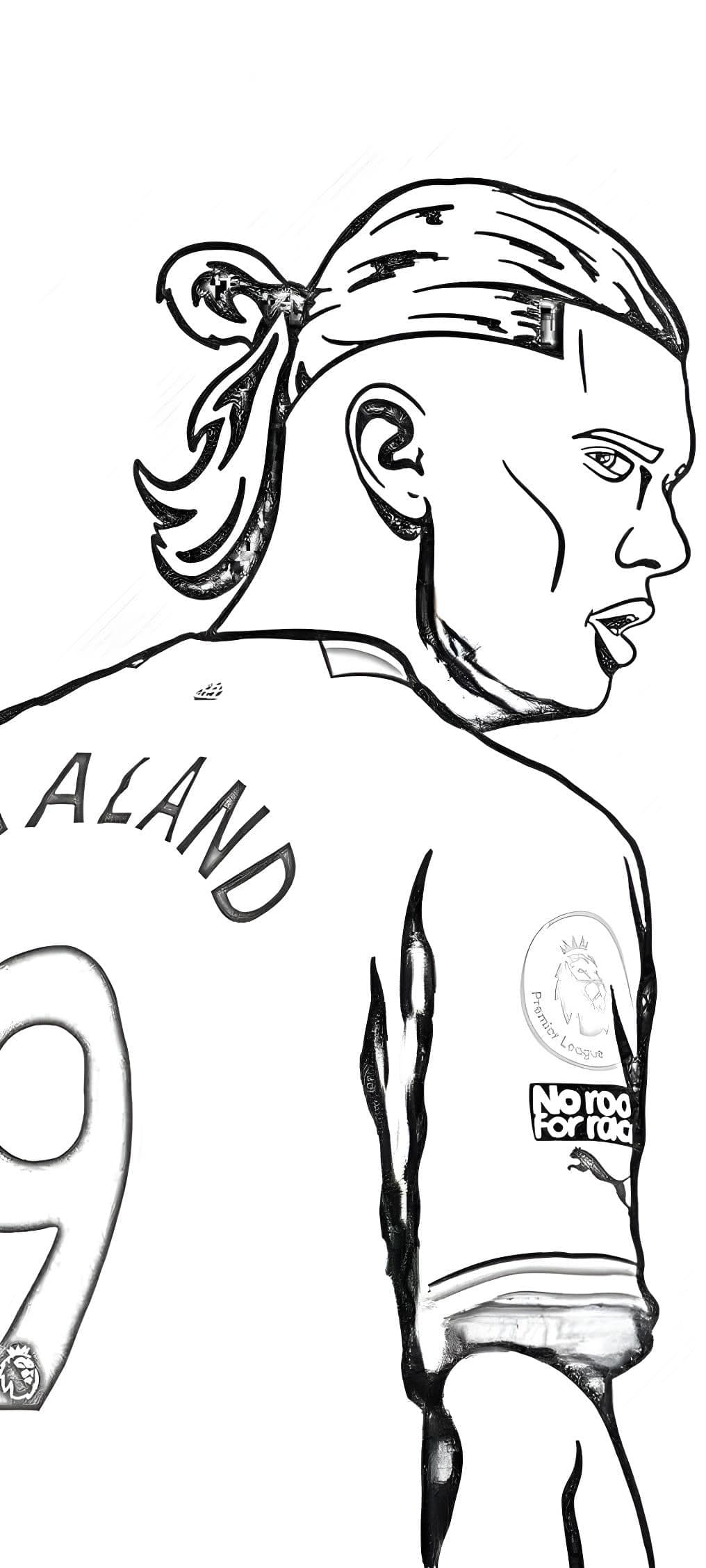 Erling Haaland De Perfil Para Imprimir