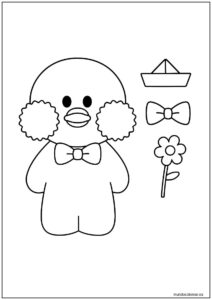 Paper Duck Con Lazo Para Colorear