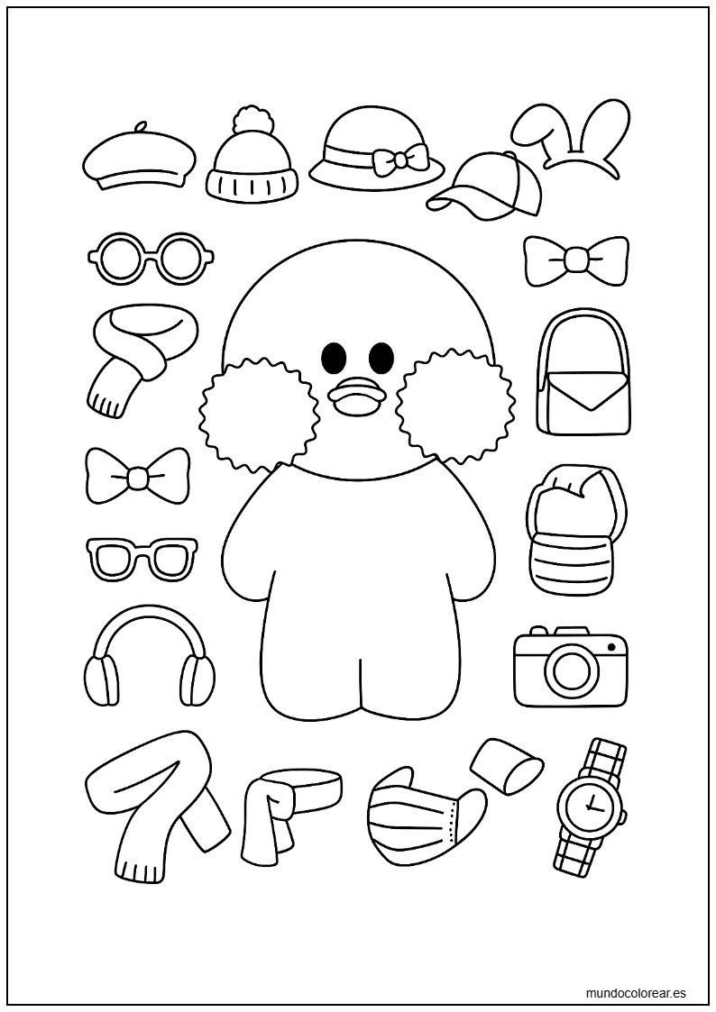 Paper Duck Para Colorear
