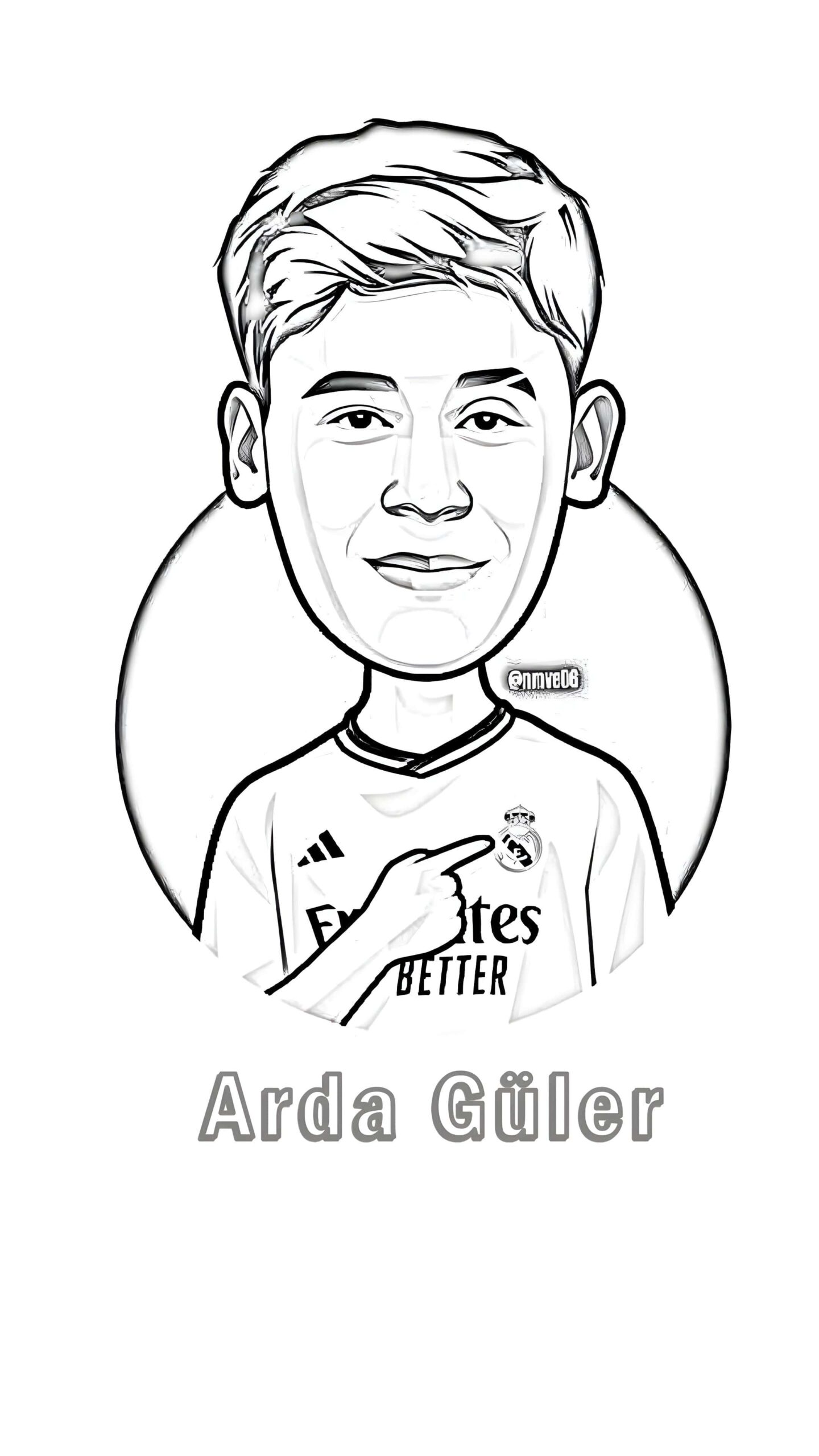Dibujo De Arda Güler En El Real Madrid