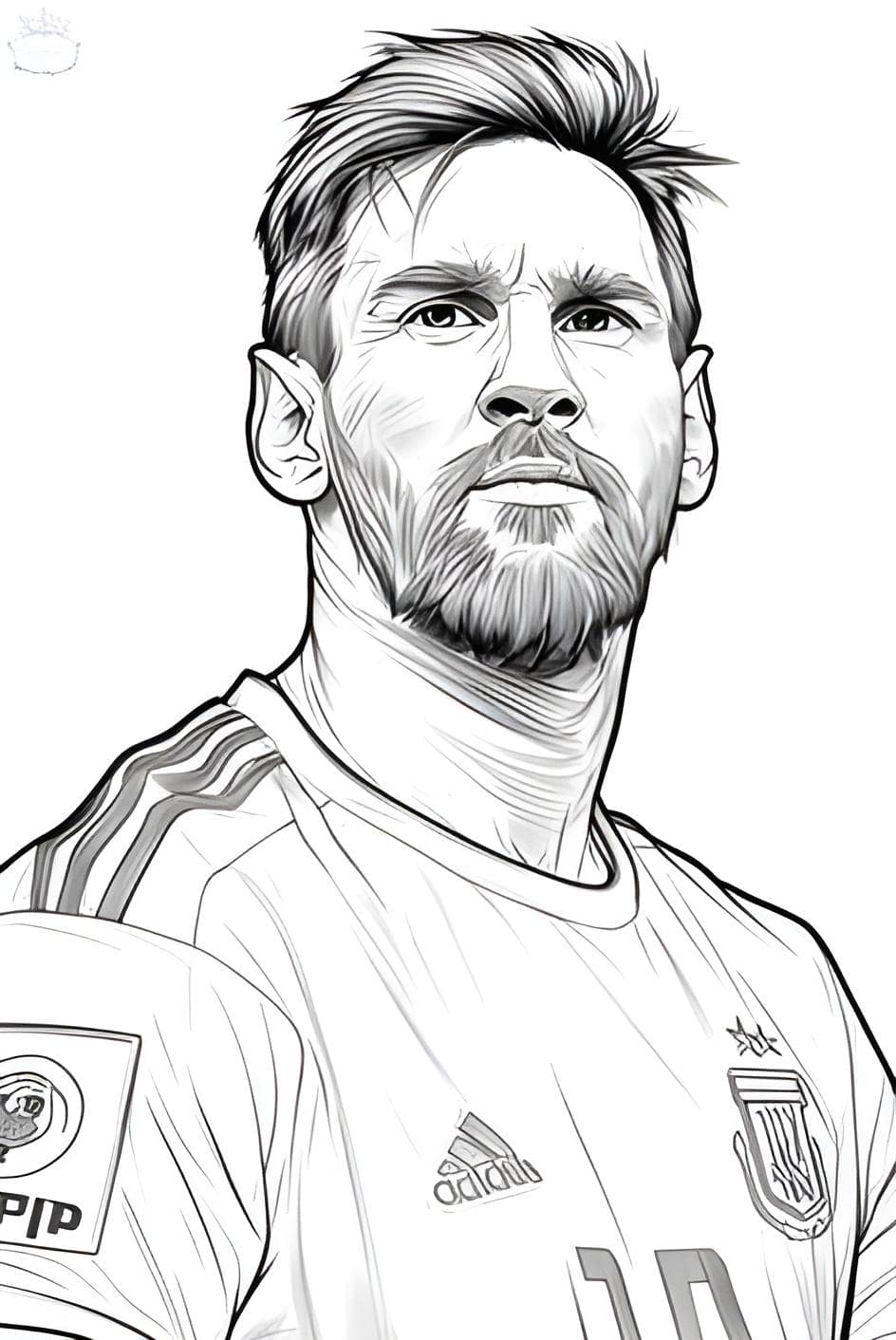 Dibujo De Lionel Messi En Argentina Para Colorear