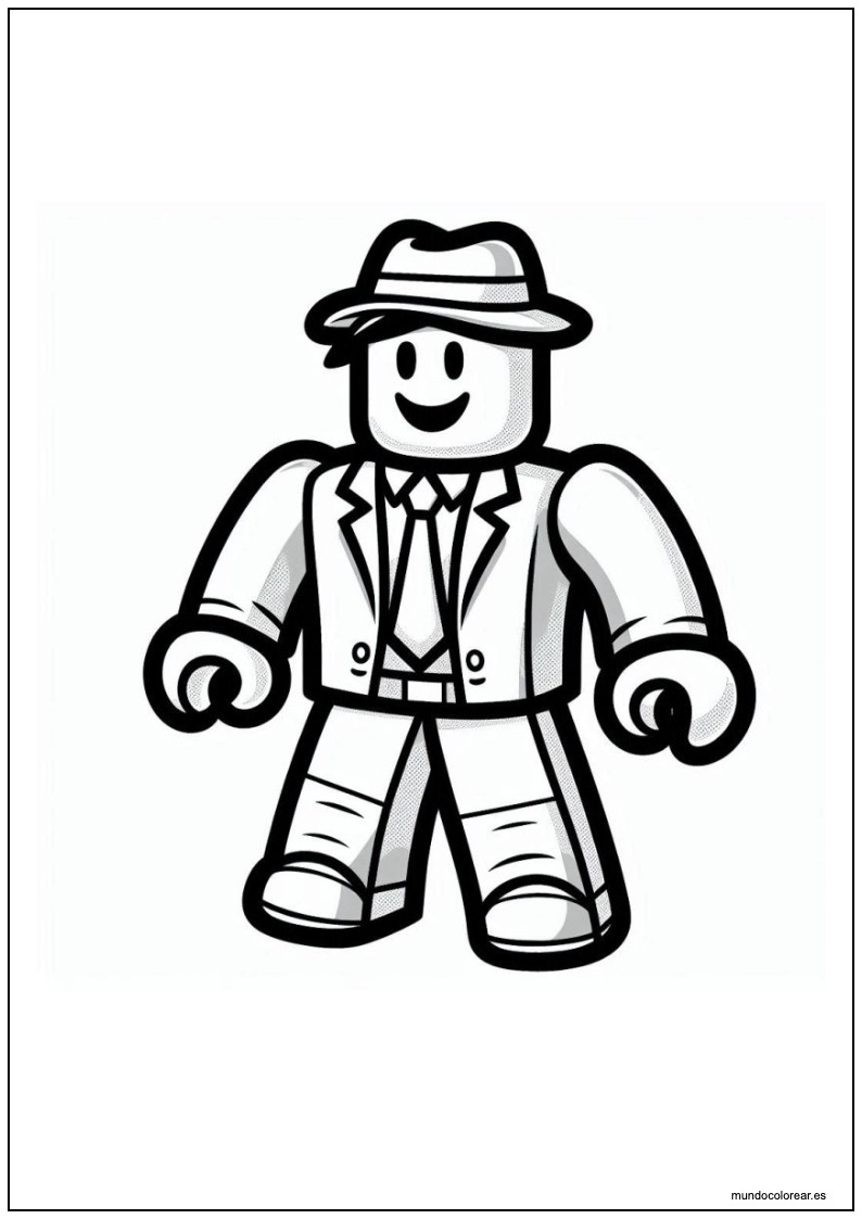 Dibujo Roblox Detective Para Imprimir