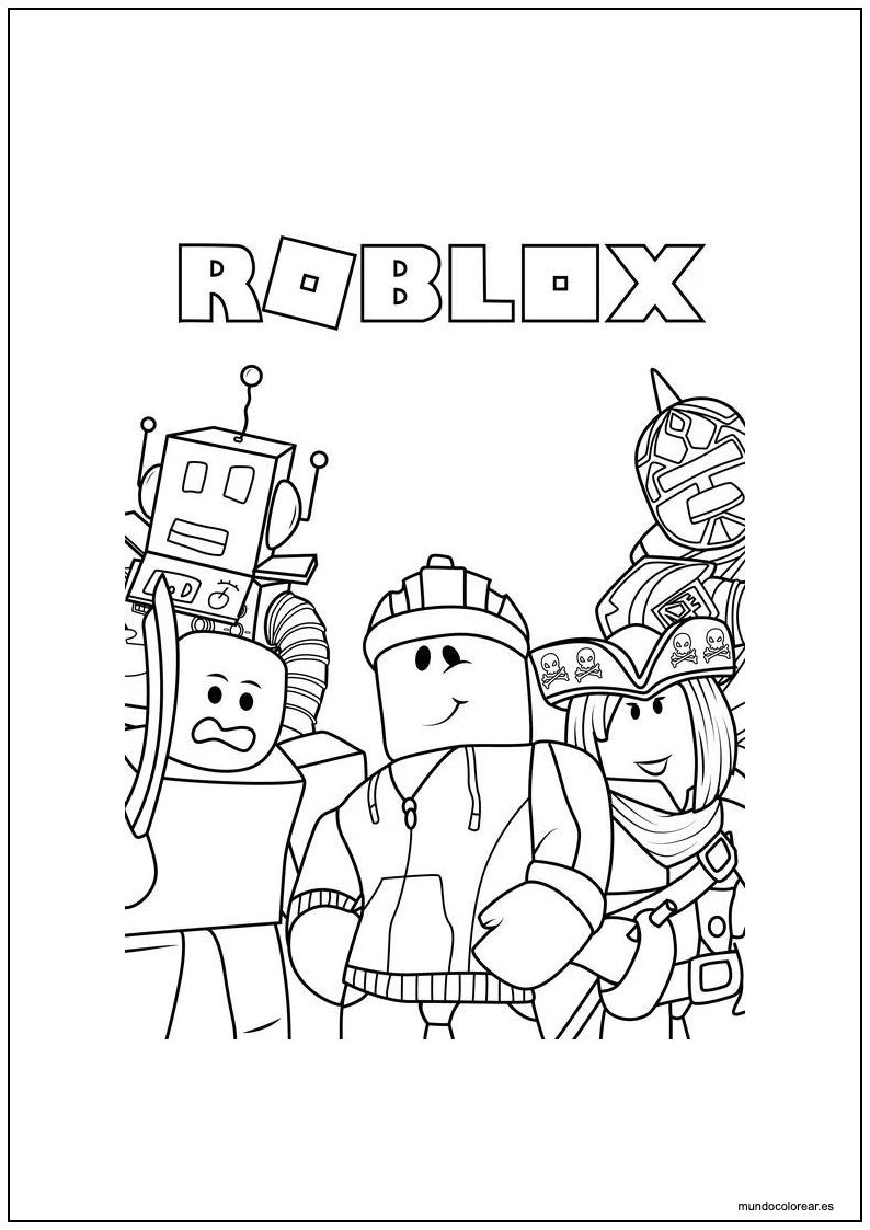 Dibujo Roblox Con Letras Para Imprimir Y Colorear