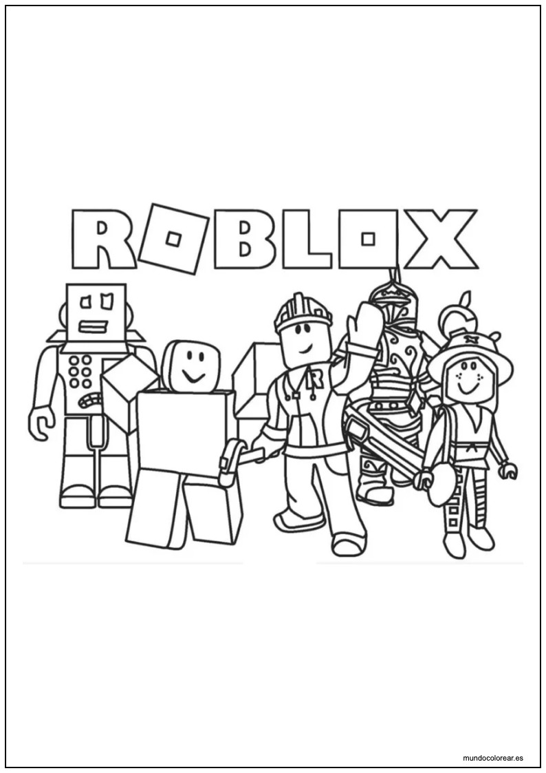 Dibujo Roblox Con Letras Para Imprimir
