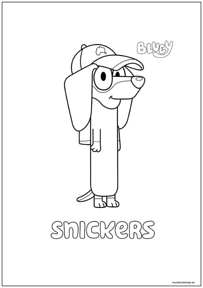 Dibujo De Bandit De Bluey Para Colorear