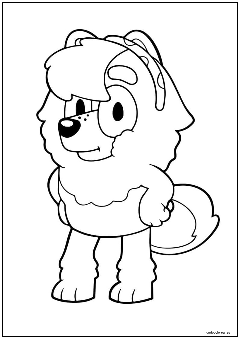 Dibujo De Coco Bluey Para Colorear