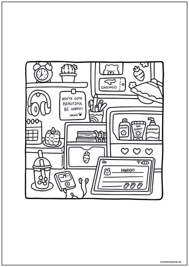Dibujo De Cozy Friends Accesorios Para Imprimir