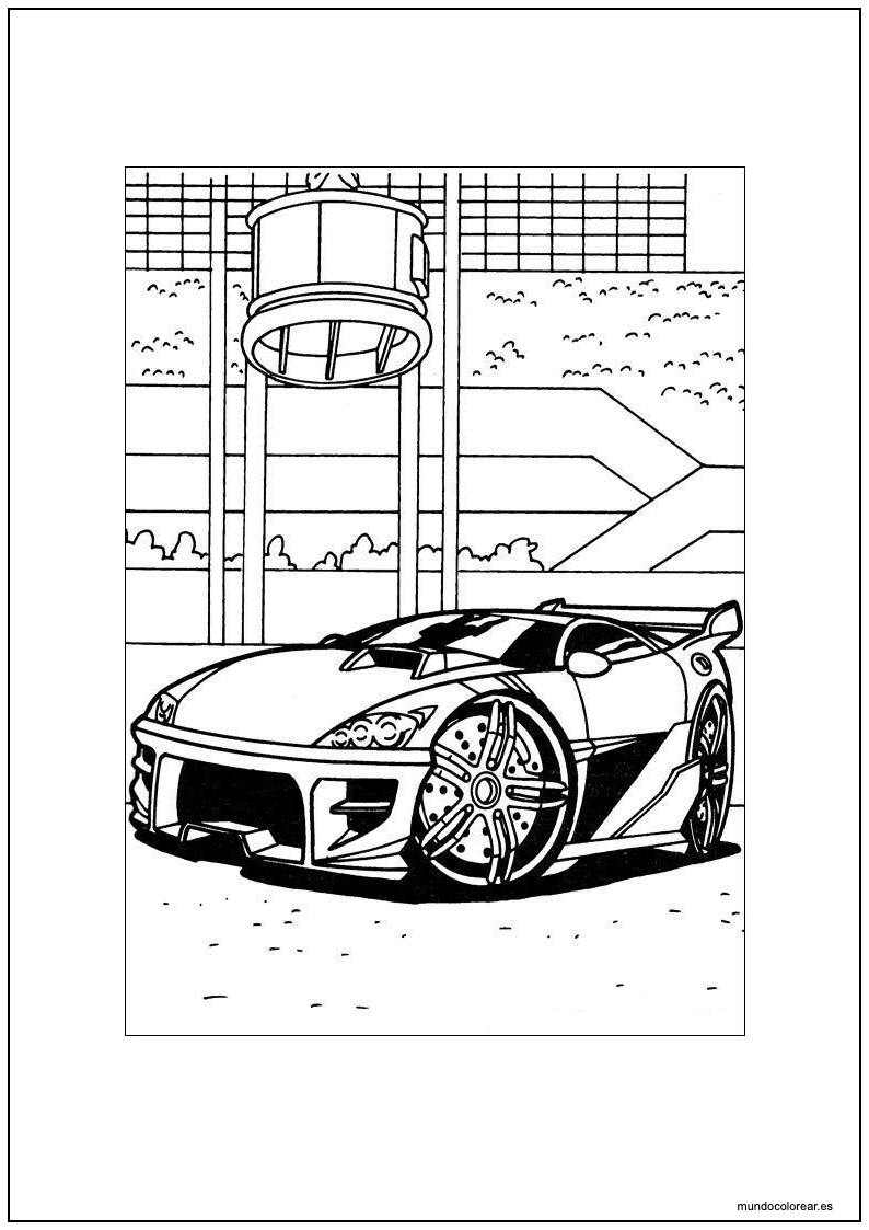 Dibujo De Hot Wheels Nolo Pasión Con Su Synkro Para Colorear