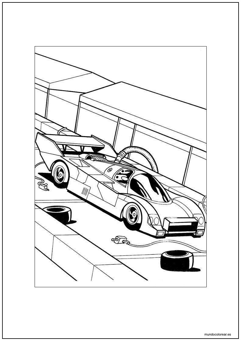 Dibujo De Hot Wheels Reverb De Tezla En Boxes Para Colorear