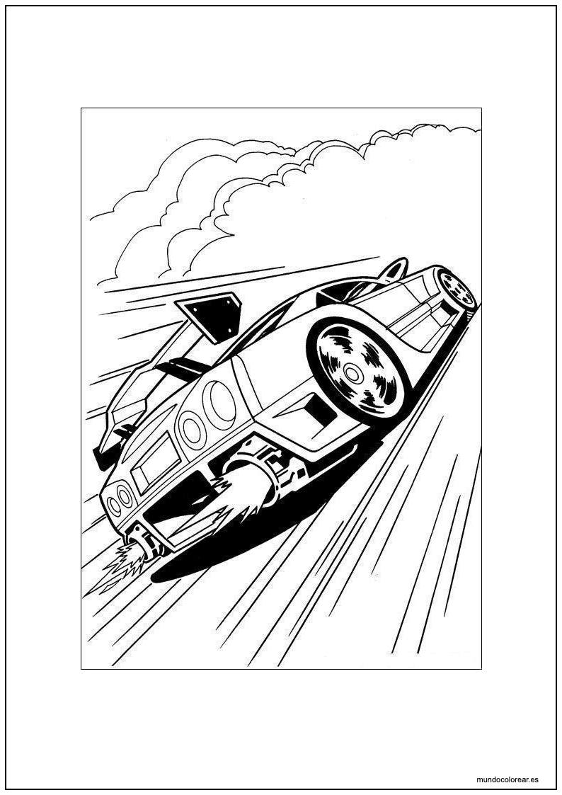 Dibujo De Hot Wheels Vert Wheeler En Su Power Rage Para Colorear