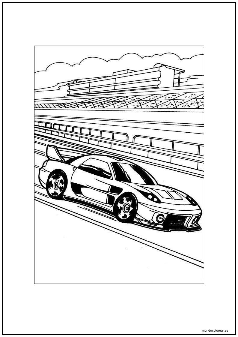 Dibujo De Hot Wheels Vert Wheeler En Su Sling Shot Para Imprimir