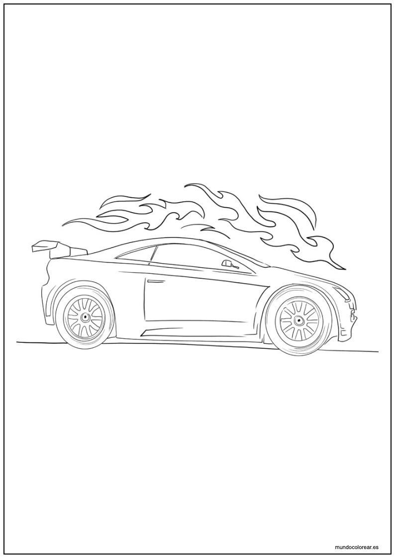Dibujo De Hot Wheels Para Imprimir