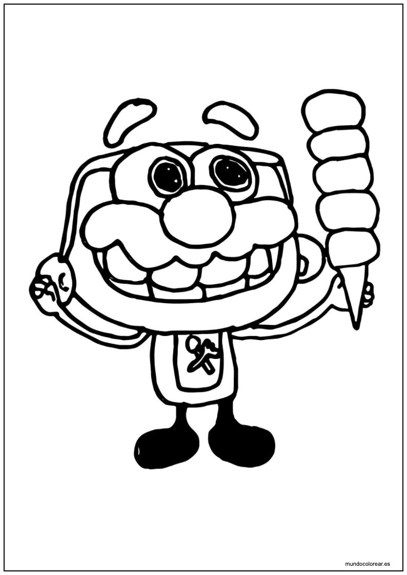 Dibujo De José Totoy Con Helado Para Colorear