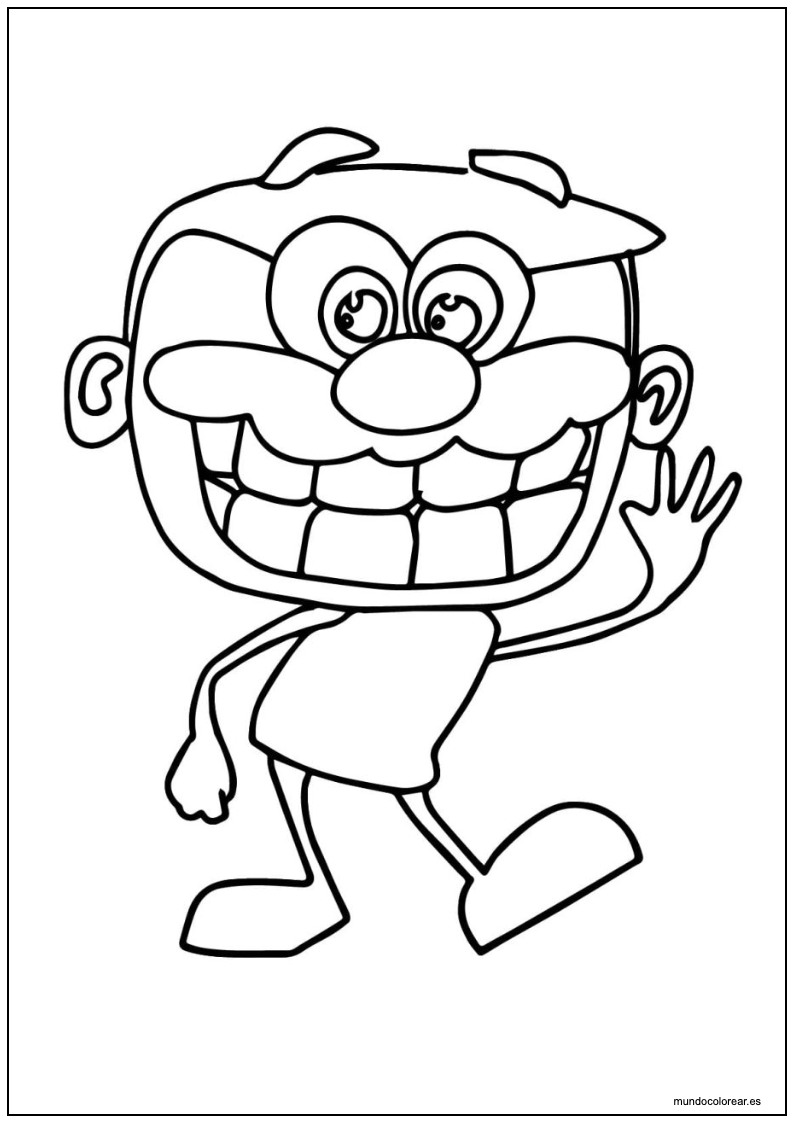 Dibujo De José Totoy Saludando Para Colorear