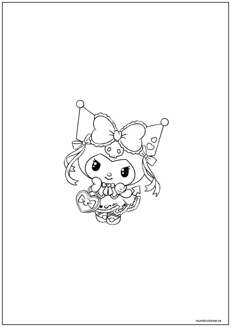 Dibujo De Kuromi Para Imprimir Y Colorear