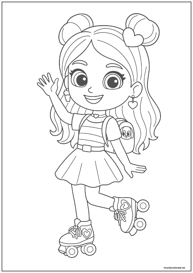 Dibujo De Luluca Saludando Para Imprimir