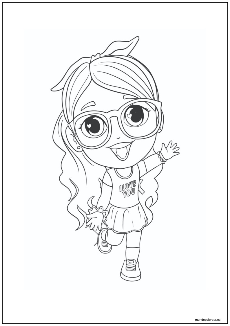 Dibujo De Luluca Sonriendo Para Colorear