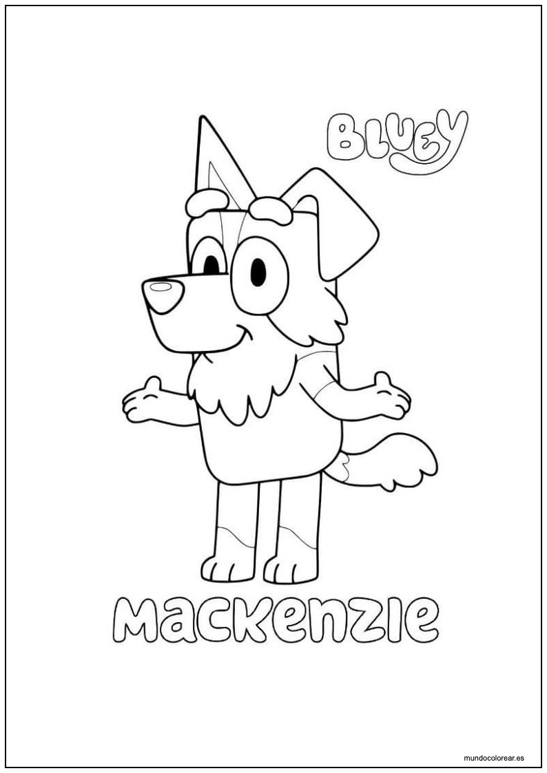 Dibujo De Mackenzie Bluey Para Imprimir