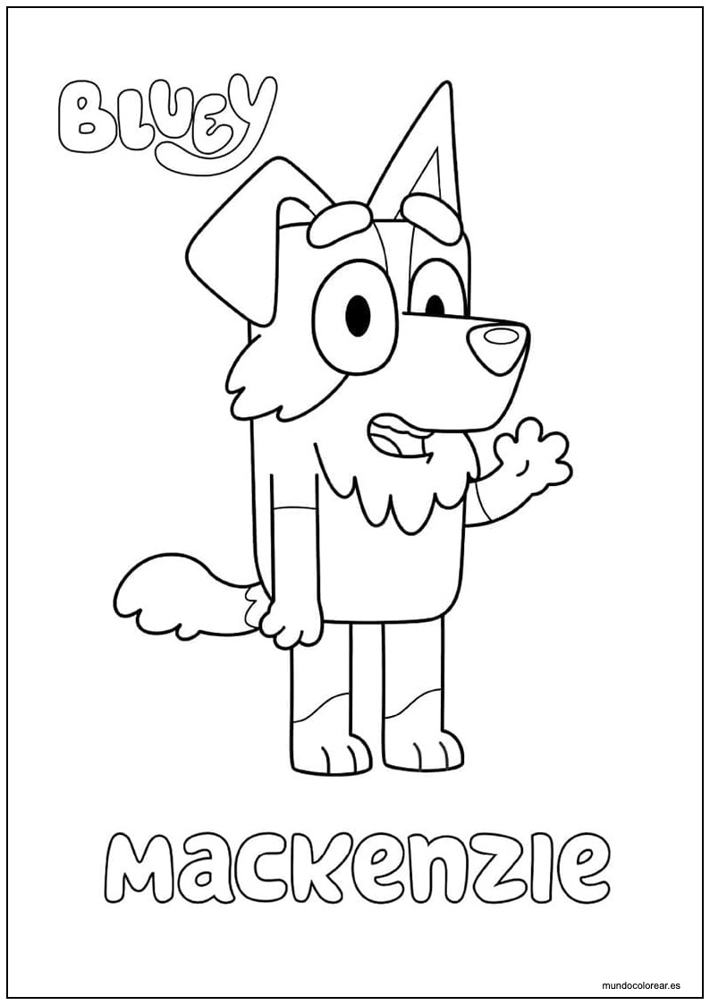 Dibujo De Mackenzie Saludando Para Colorear