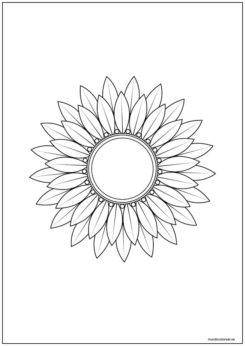 Dibujo De Flor Para Colorear E Imprimir