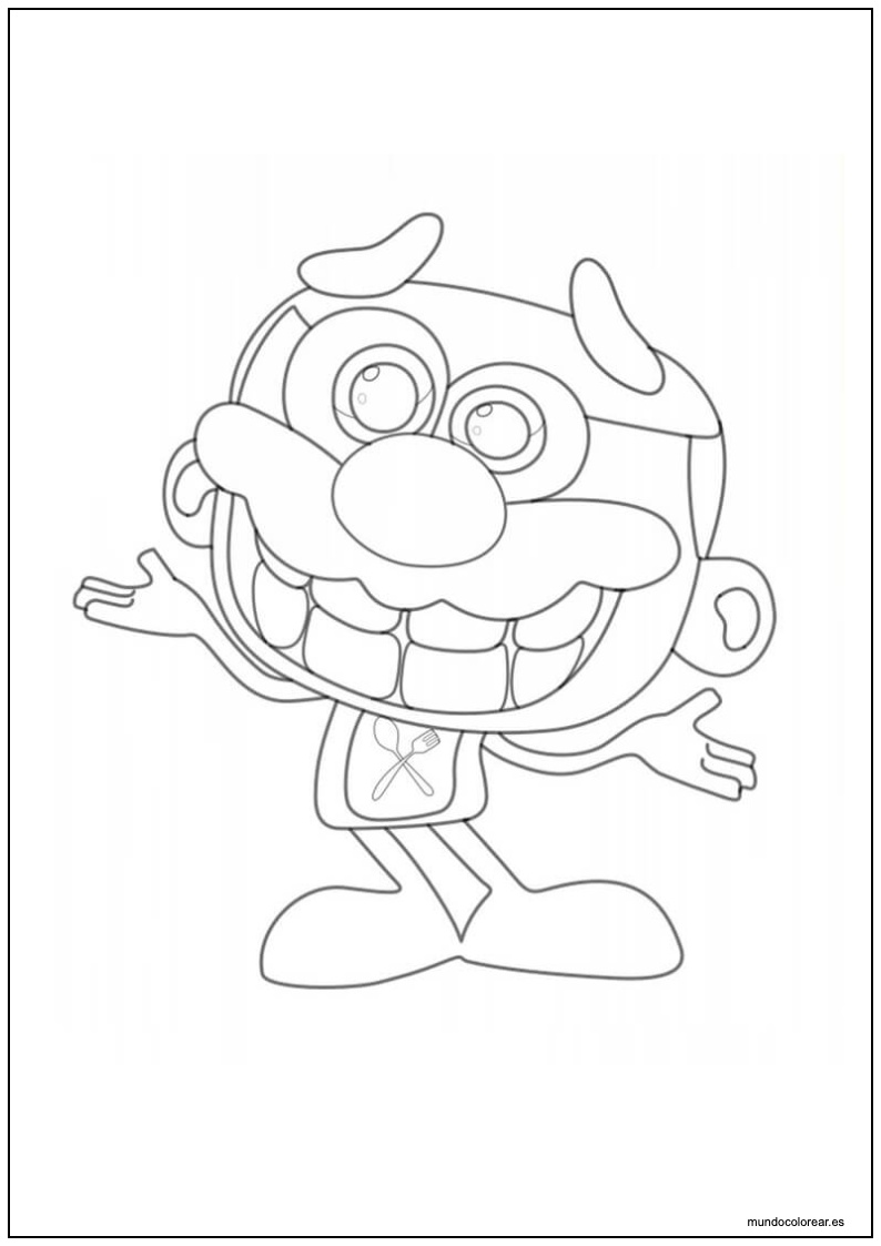 Dibujo Para Colorear José Totoy Sonriendo