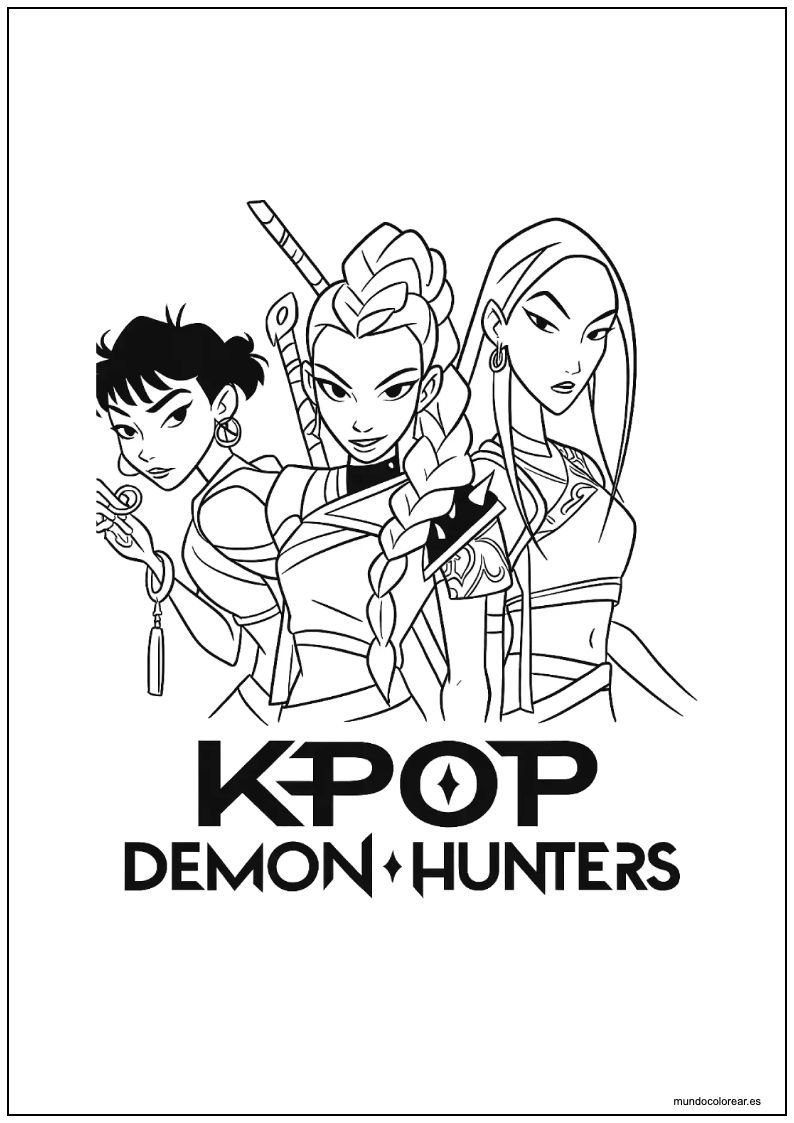 Guerreras Del K Pop Para Colorear