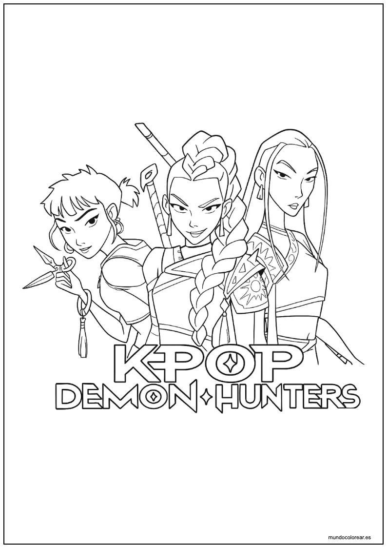 Guerreras Del K Pop Para Imprimir Y Colorear