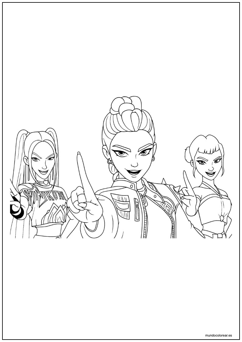 Guerreras Del Kpop Actuando Para Imprimir