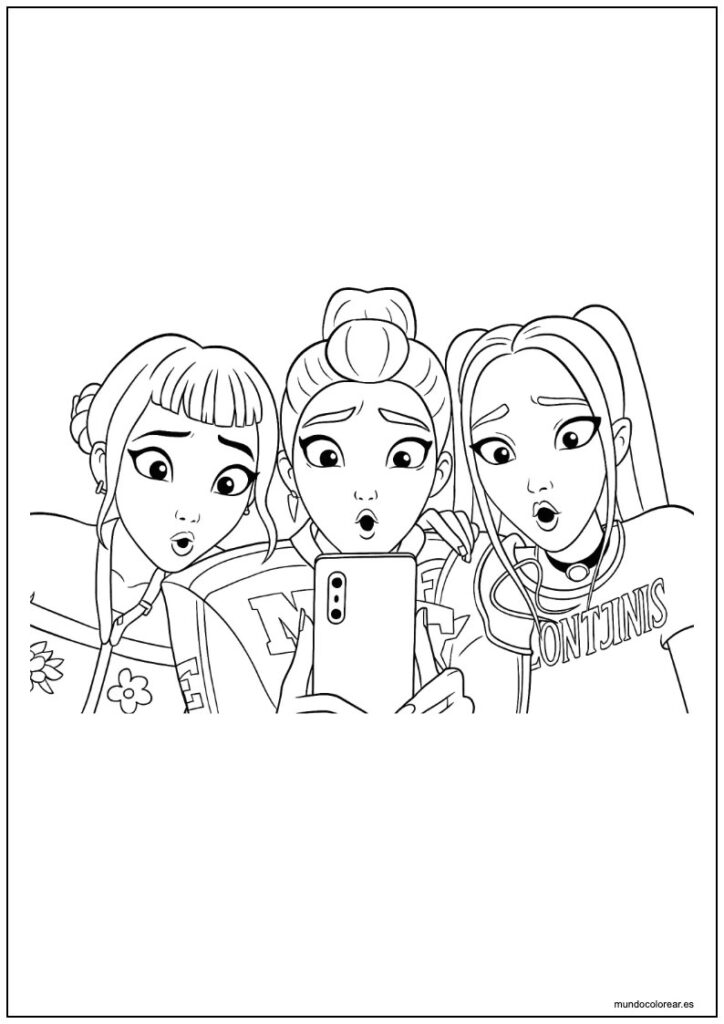 dibujos-de-guerreras-del-k-pop-para-imprimir-y-colorear