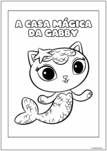 La Casa Mágica De Gabby Gato Sirena Para Colorear