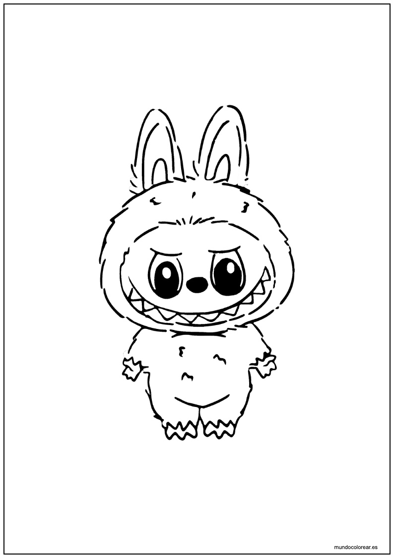 Labubu Sonriendo Para Imprimir