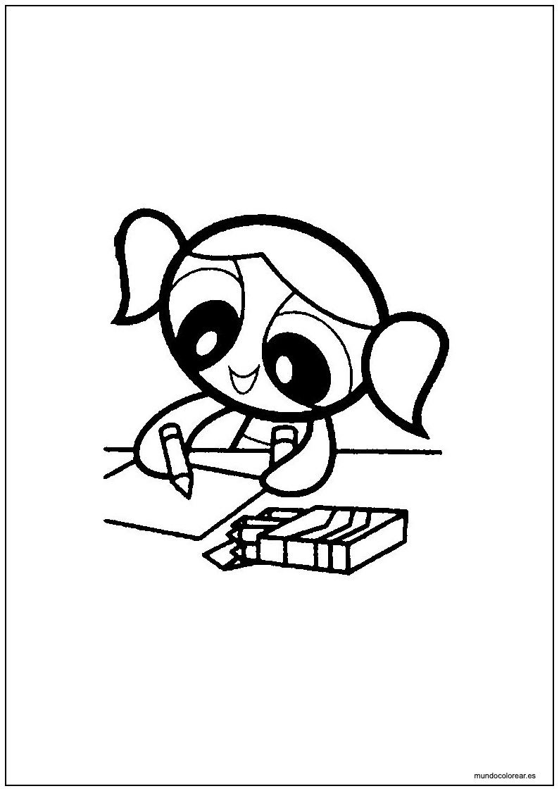 Dibujo De Burbuja De Las Supernenas Dibujando Para Colorear