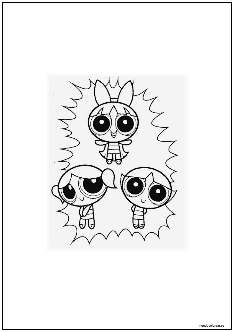 Dibujo De Las Supernenas Felices Para Colorear E Imprimir