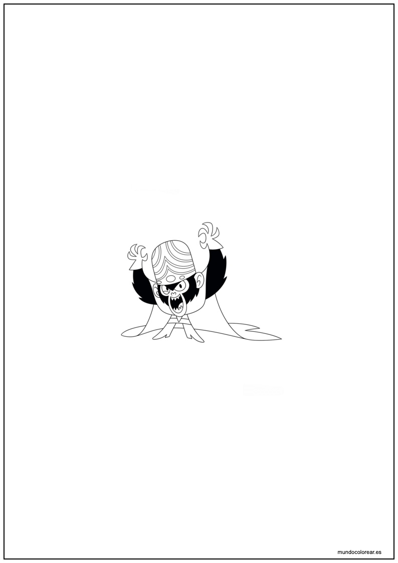 Dibujo De Mojo Jojo De Las Supernenas Para Imprimir