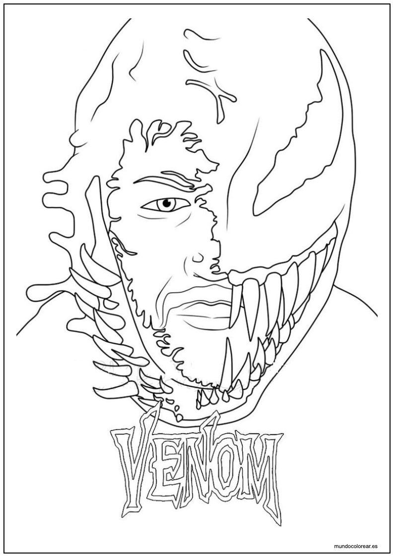 Dibujo De Venom Para Imprimir 4