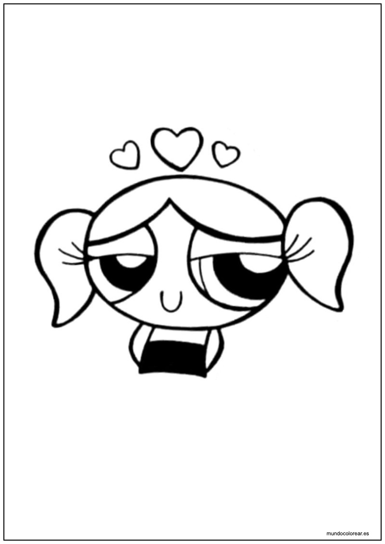 Dibujo De Burbuja De Las Supernenas Enamorada Para Imprimir