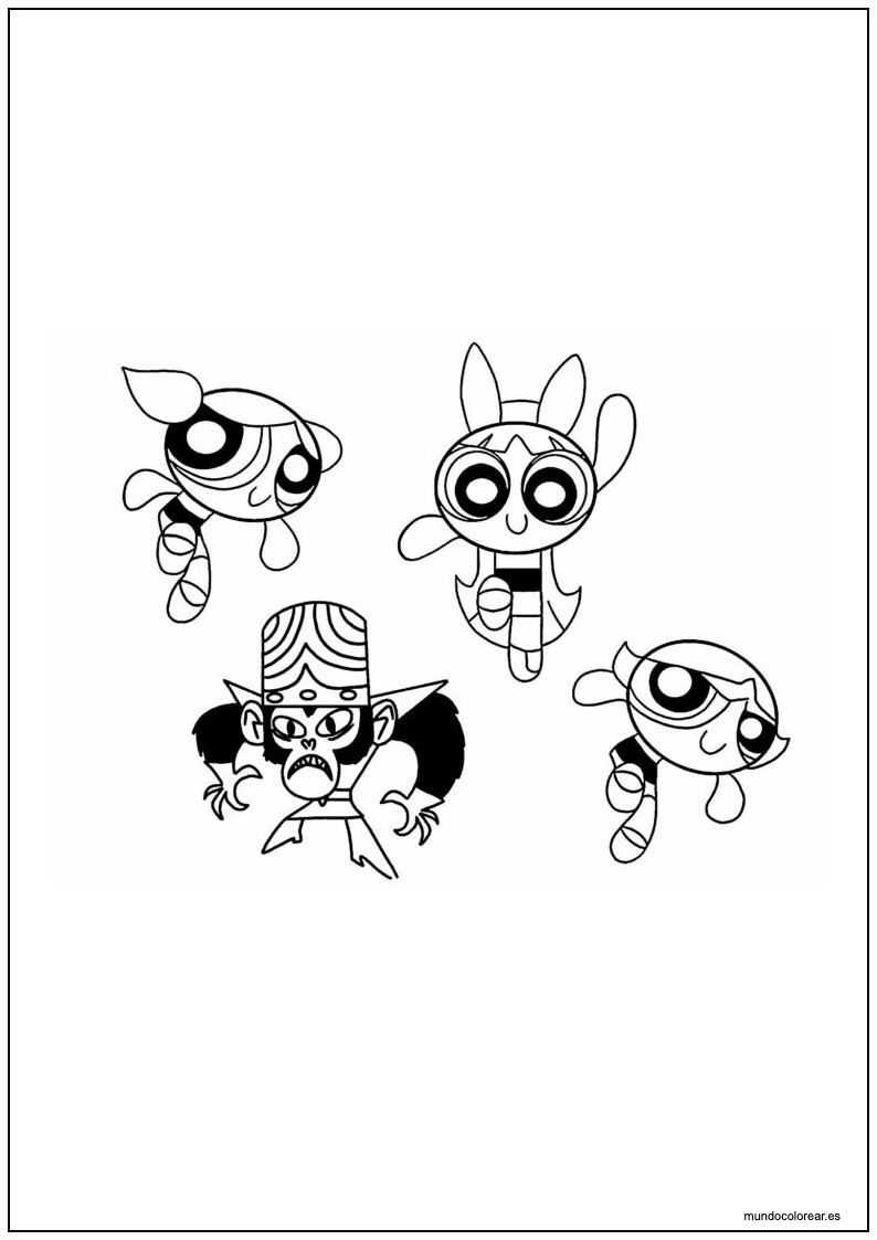 Dibujo De Personajes De Las Supernenas Para Imprimir