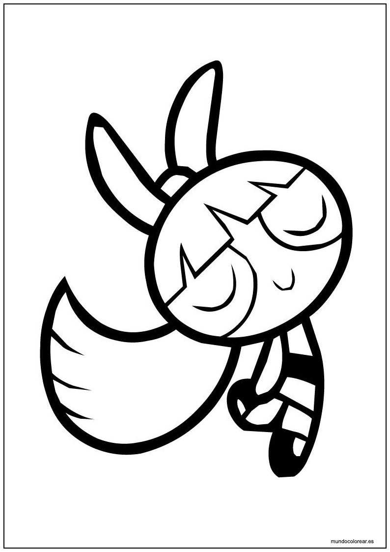 Dibujo De Pétalo De Las Supernenas Para Colorear