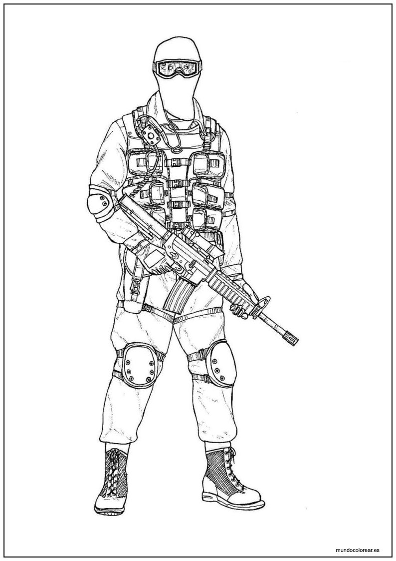 Dibujo De Soldados Para Imprimir 2